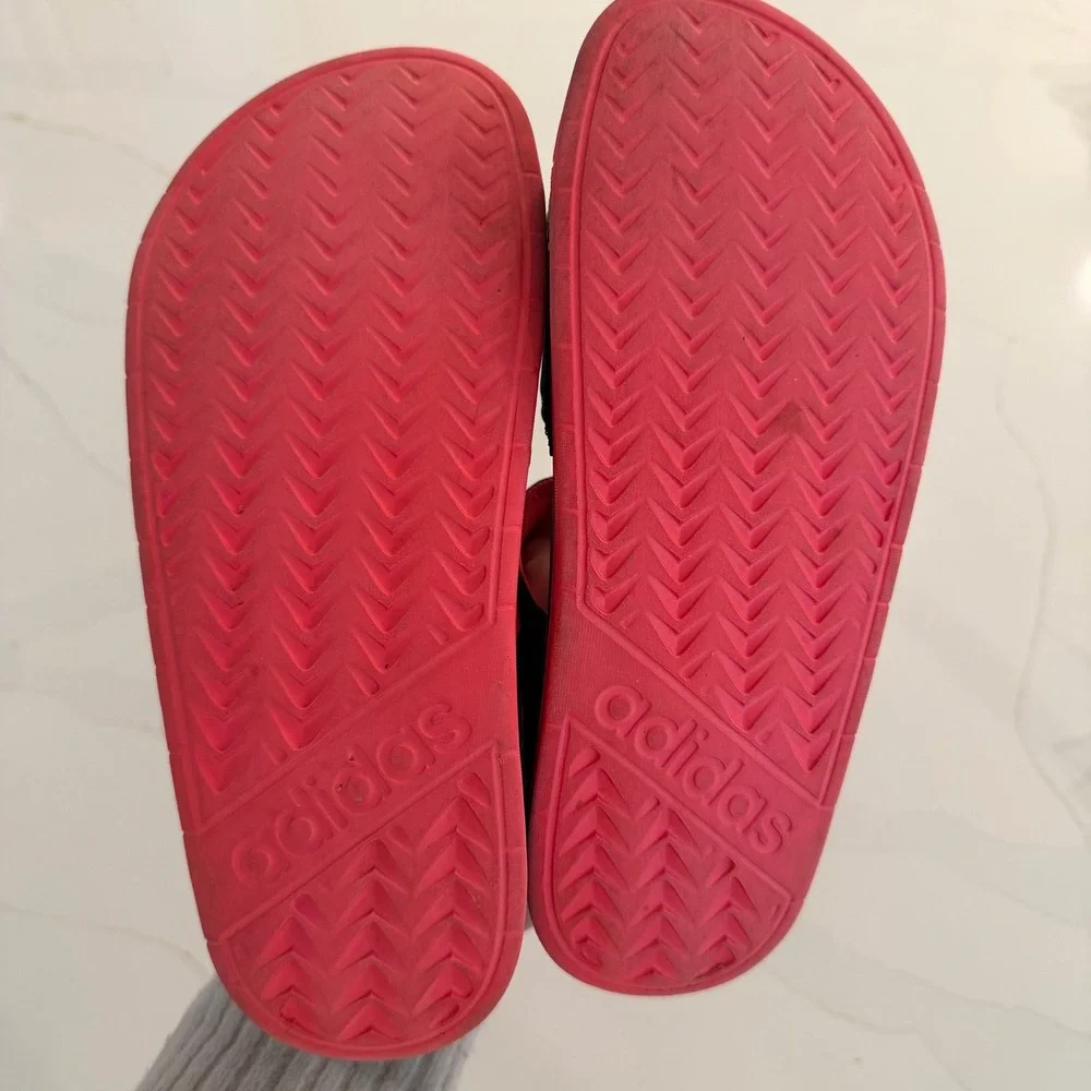 Adidas Adilette Sandal K Black Signal‎ Pink Kids Size 6 FW4300 Sport Sandals